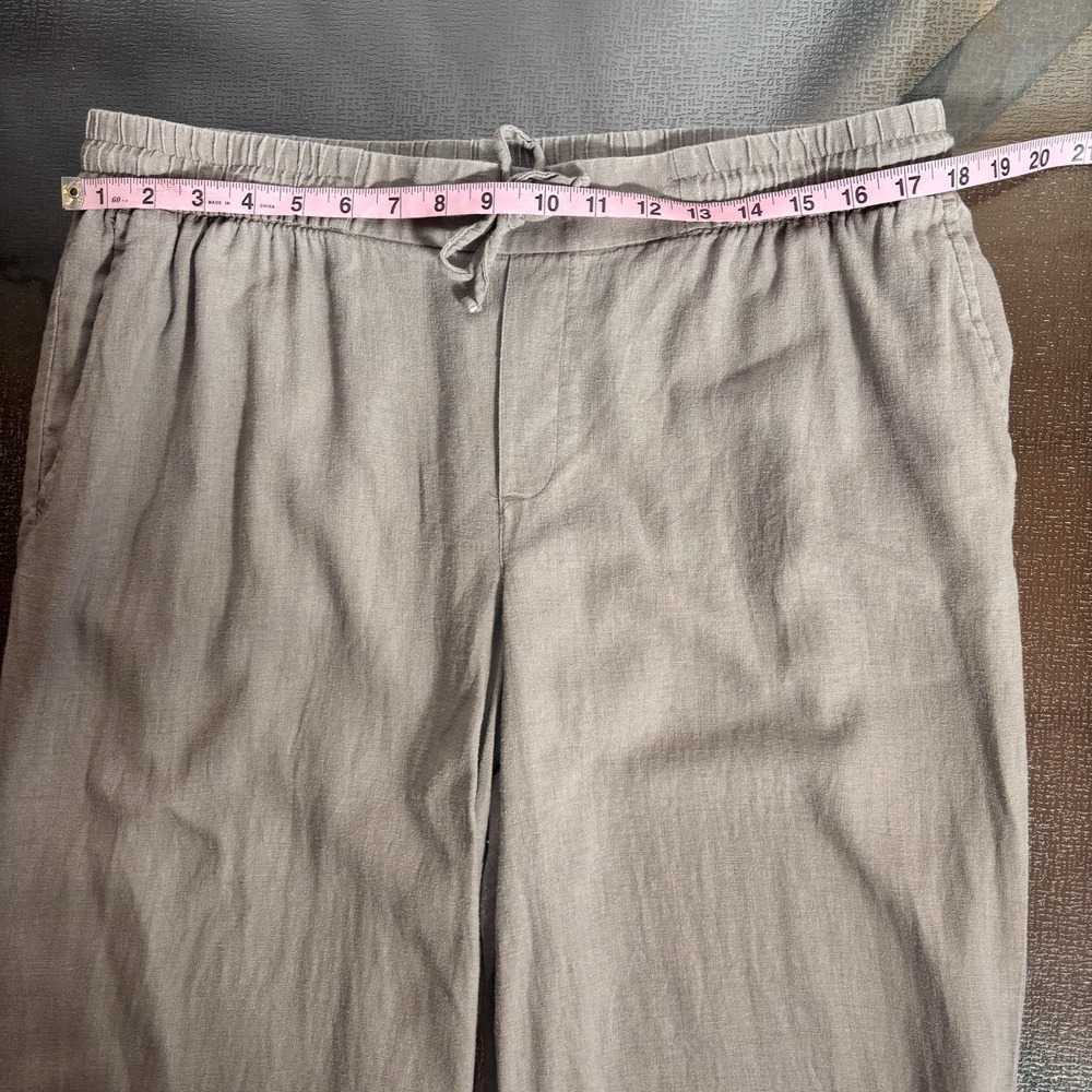 Old Navy High Rise Wide Leg Linen Pants Womens Large Resort Comfort Coastal - Picture 3 of 7